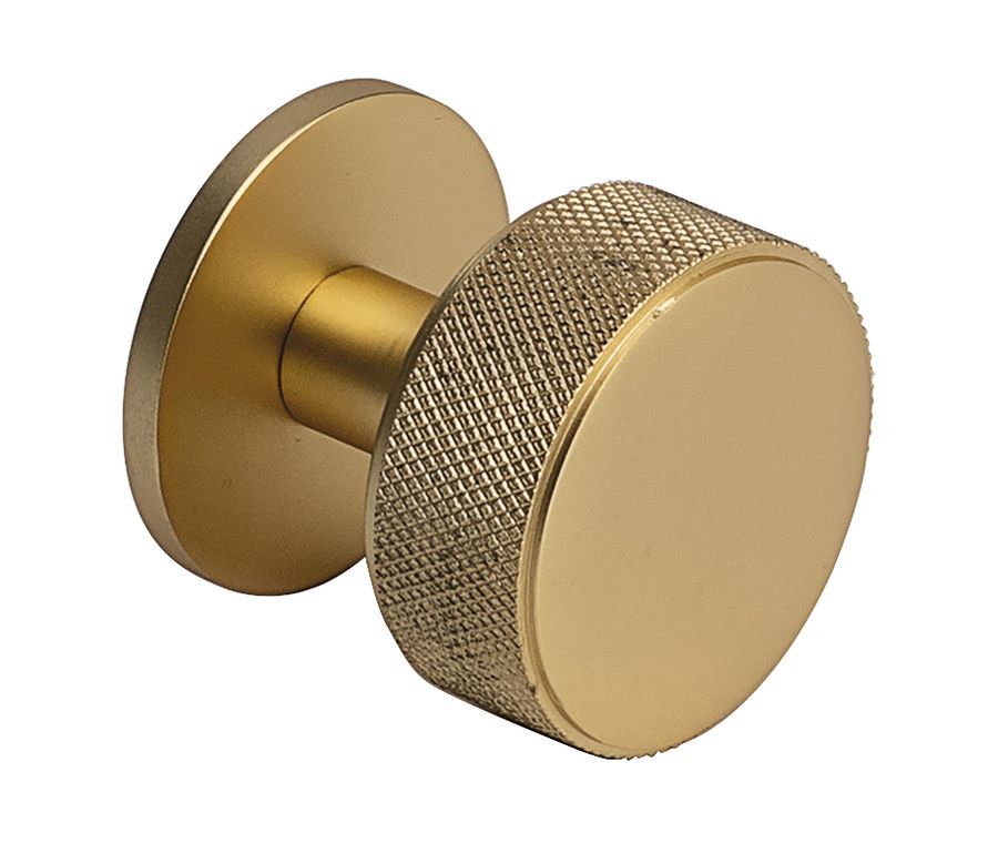 Satin Brass 38mm Harlington Knurled Knob  | 101.21.027