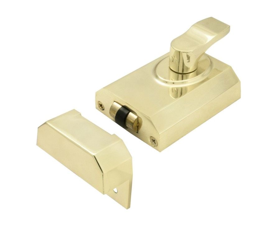 Electro Brass 60mm Contract Rim Cylinder Rollerbolt | RCB8260EB