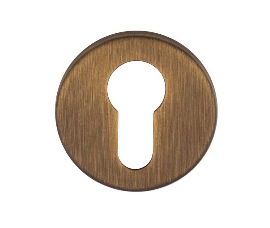 Carlisle Antique Brass Euro Cylinder Profile Escutcheon | RE001AB