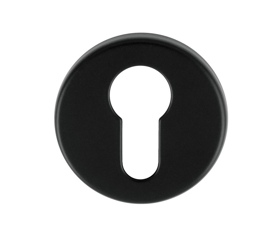 Carlisle Matt Black Euro Cylinder Profile Escutcheon | RE001BLK