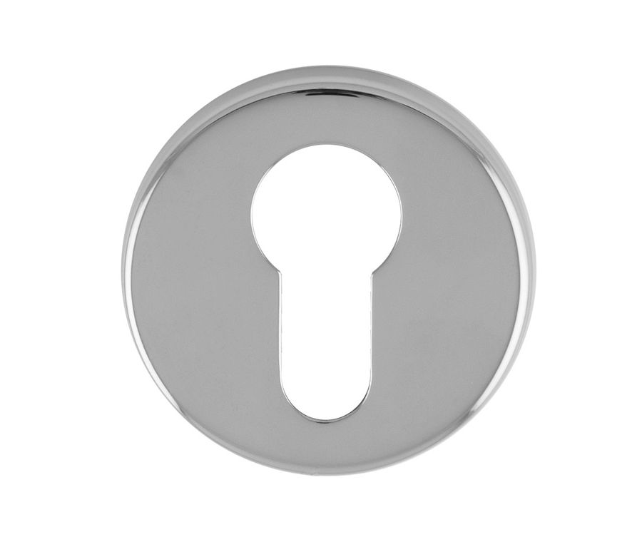 Carlisle Polished Chrome Euro Cylinder Profile Escutcheon | RE001CP