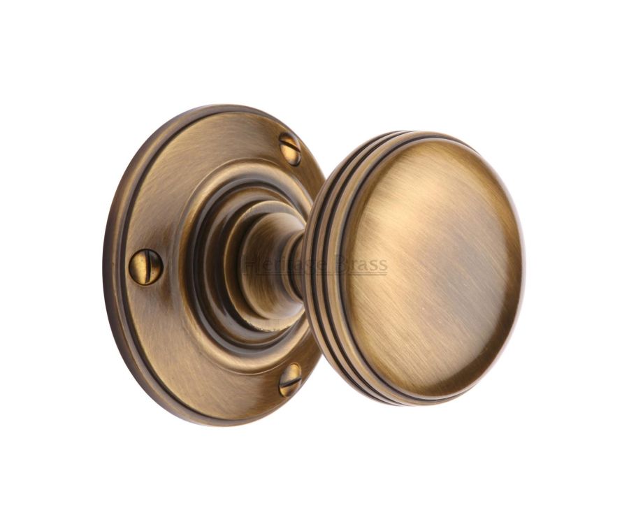 Heritage Brass Antique Brass Richmond Door Knob on Rose