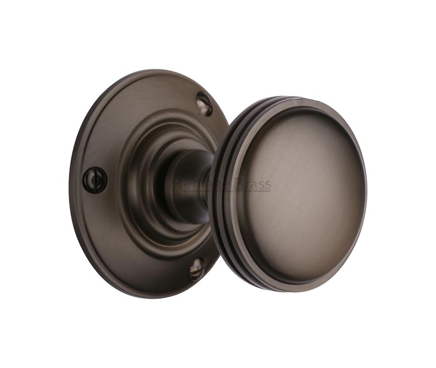 Heritage Brass Matt Bronze Richmond Door Knob on Rose