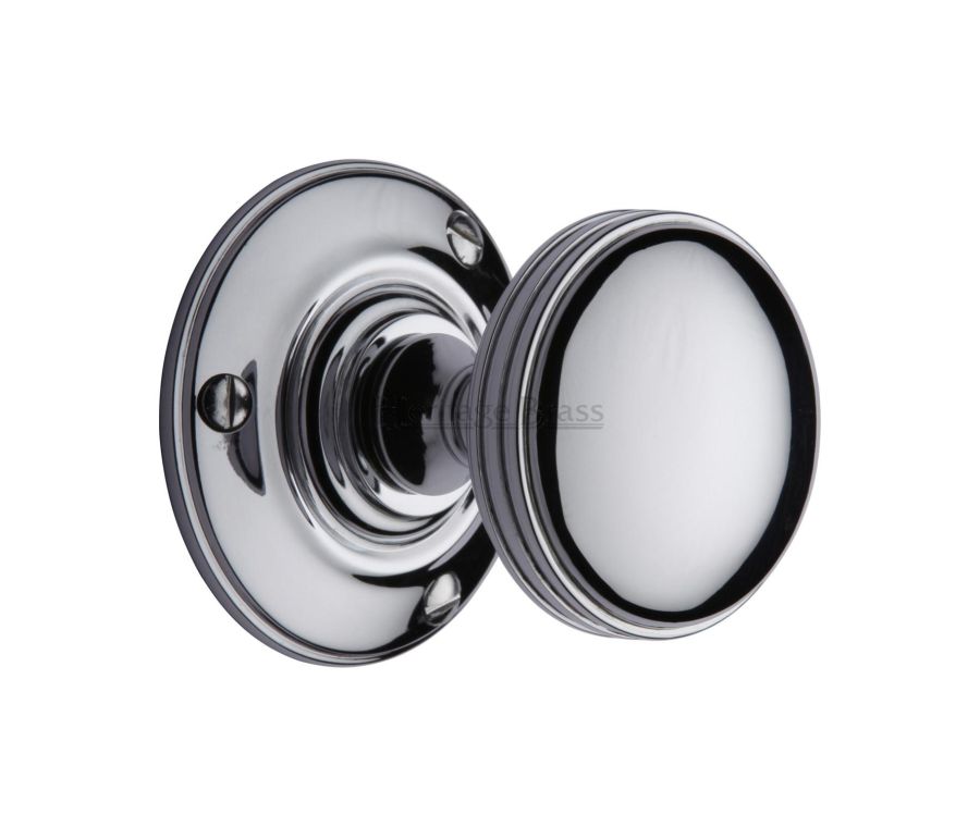 Heritage Brass Polished Chrome Richmond Door Knob on Rose