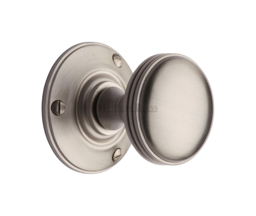 Heritage Brass Satin Nickel Richmond Door Knob on Rose