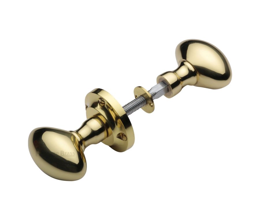 Heritage Brass Polished Brass Suffolk Rim Door Knob