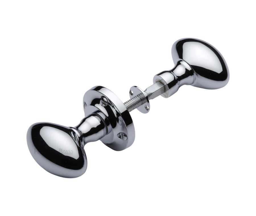 Heritage Brass Polished Chrome Suffolk Rim Door Knob