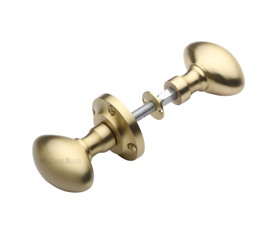 Heritage Brass Satin Brass Suffolk Rim Door Knob