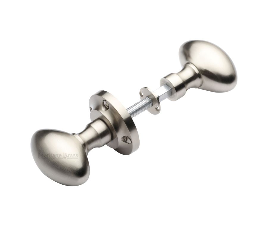 Heritage Brass Satin Nickel Suffolk Rim Door Knob