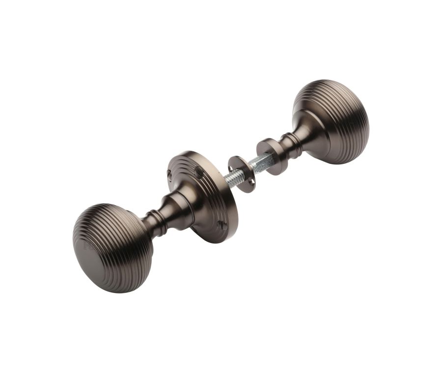 Heritage Brass Matt Bronze Reeded Rim Door Knob