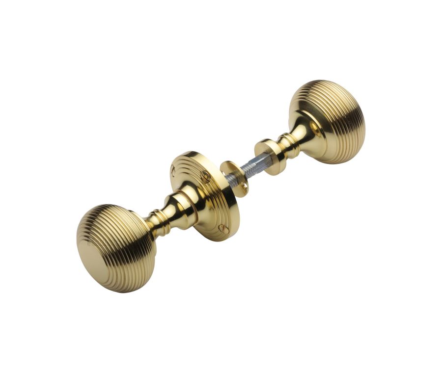 Heritage Brass Polished Brass Reeded Rim Door Knob