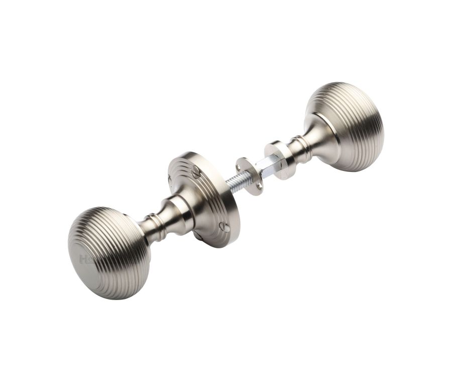 Heritage Brass Satin Nickel Reeded Rim Door Knob