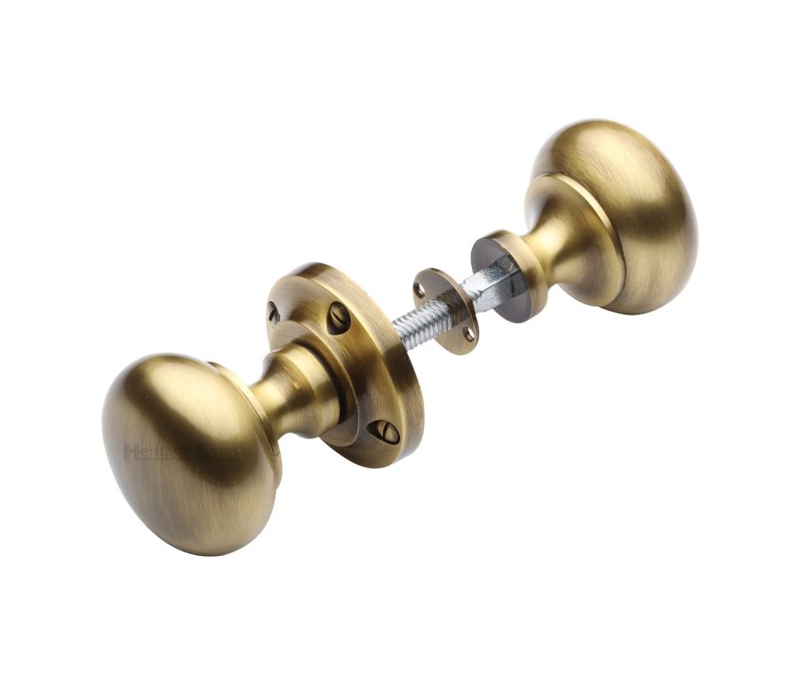 Heritage Brass Antique Brass Victoria Rim Door Knob