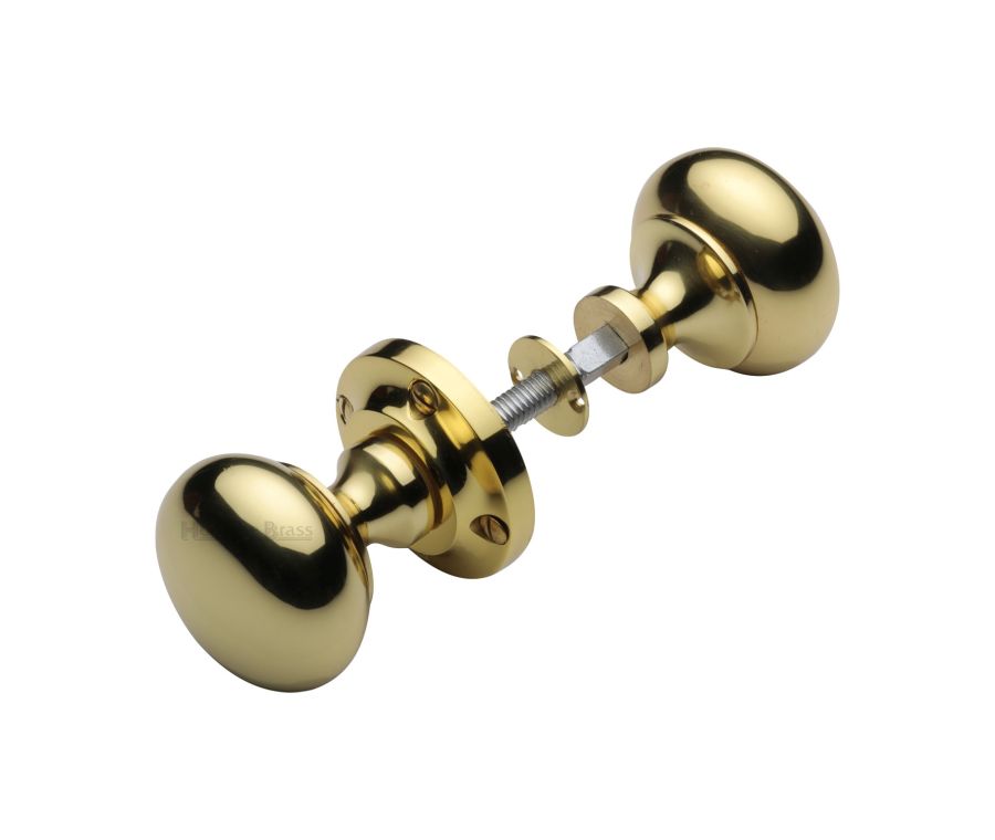 Heritage Brass Polished Brass Victoria Rim Door Knob