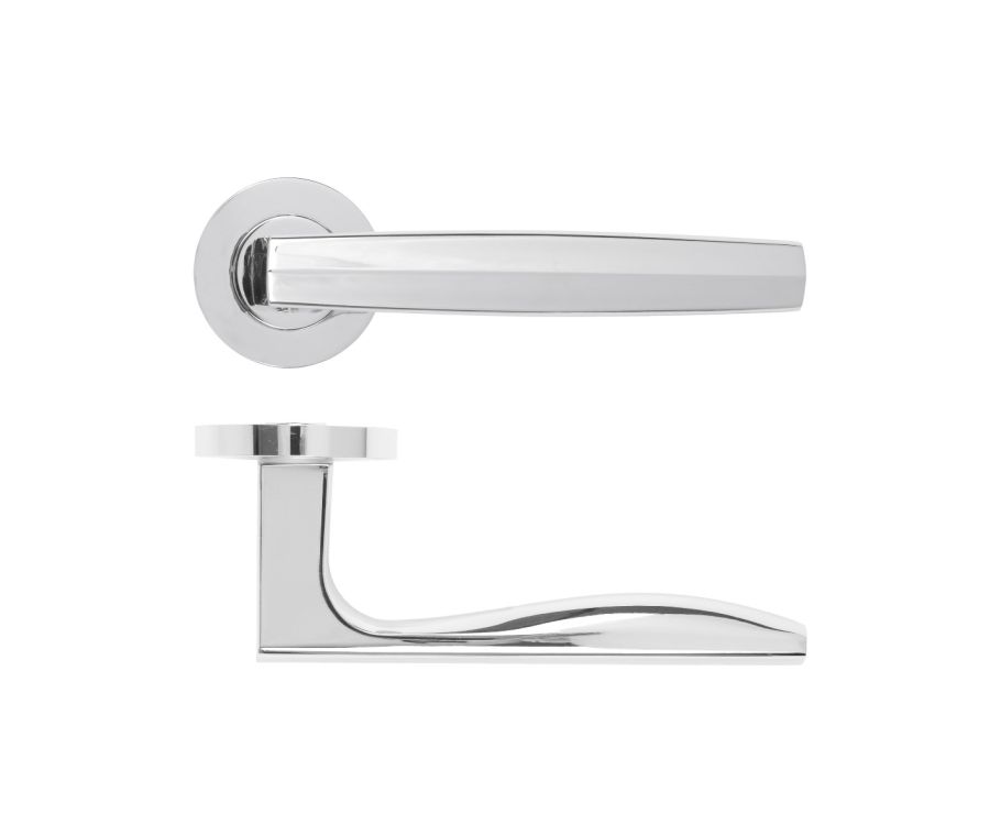 Polished Chrome Apennine Lever on Round Rose | RM140CP