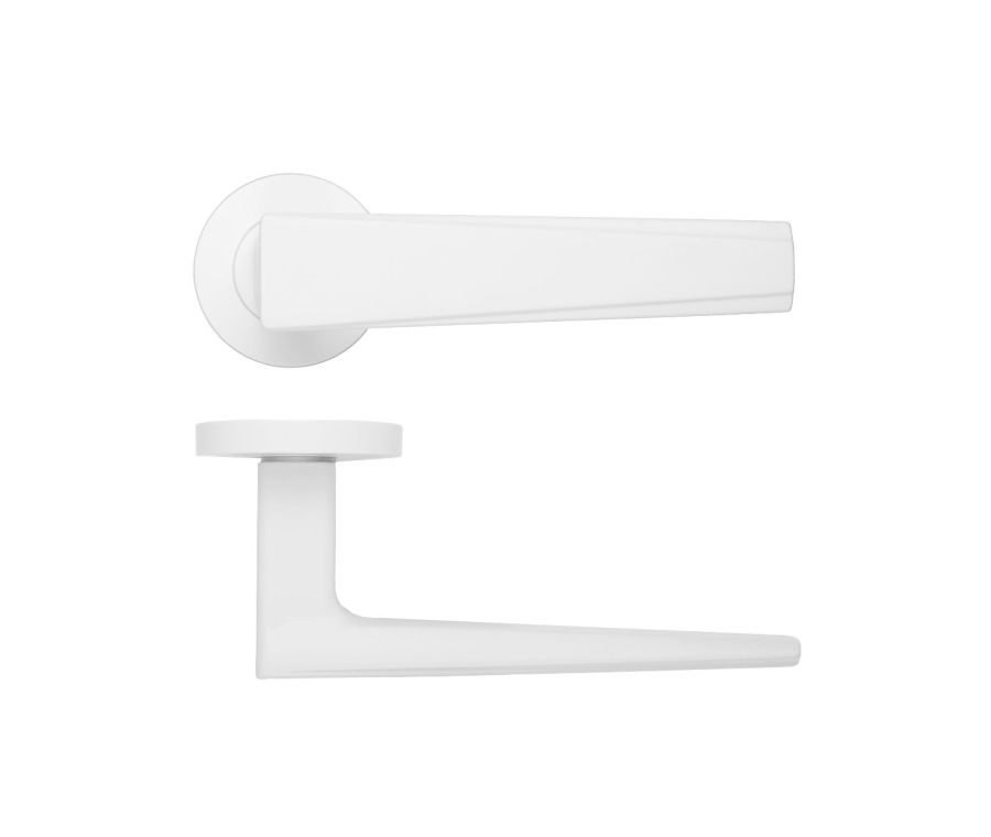 Matt White Veloce Lever on Round Rose | RM150PCW