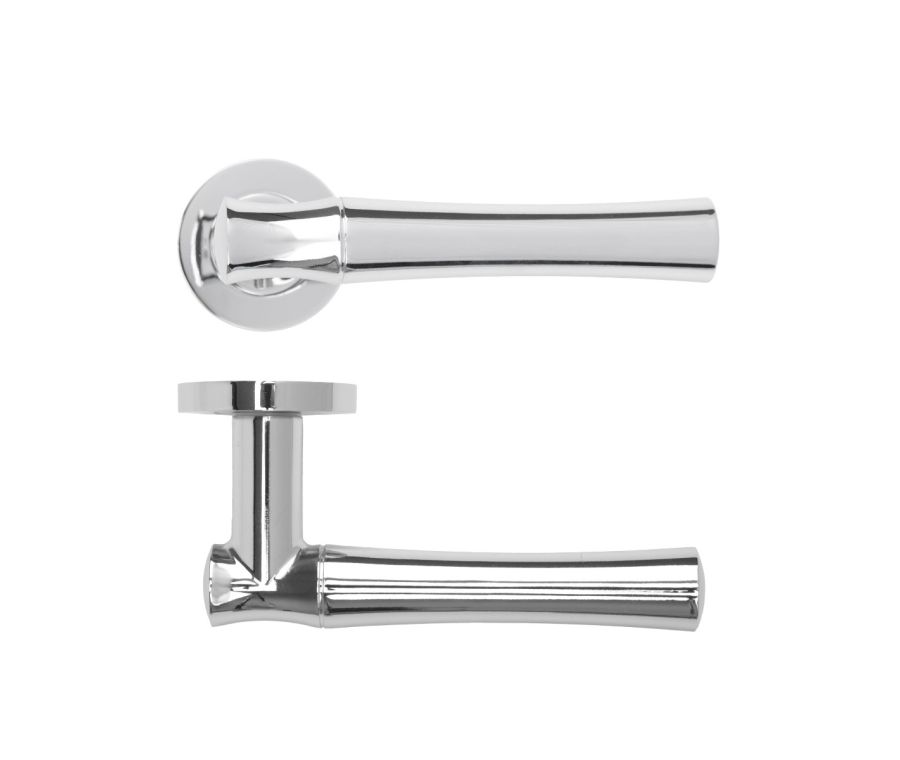 Polished Chrome Aldoo Lever on Round Rose | RM160CP