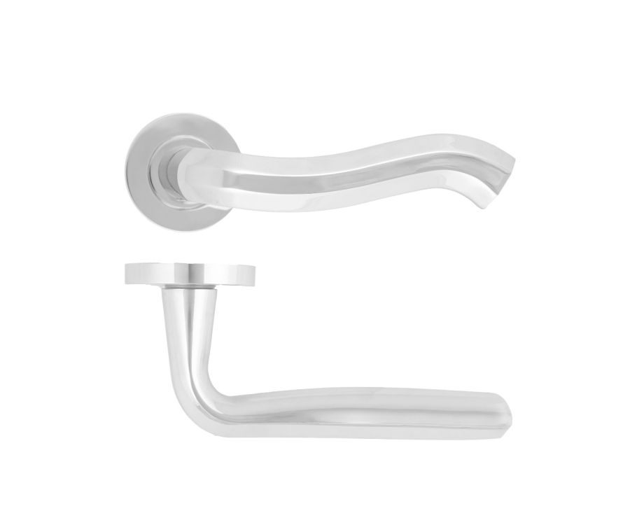 Polished Chrome Rococo Lever on Round Rose | RM190CP