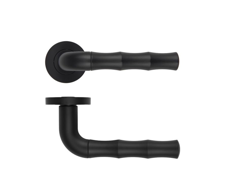 Matt Black Vasco Lever on Round Rose | RM200OMB