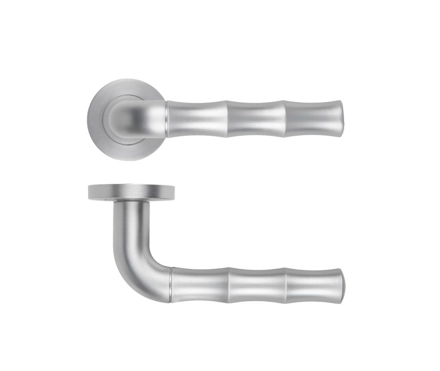 Satin Chrome Vasco Lever on Round Rose | RM200SC
