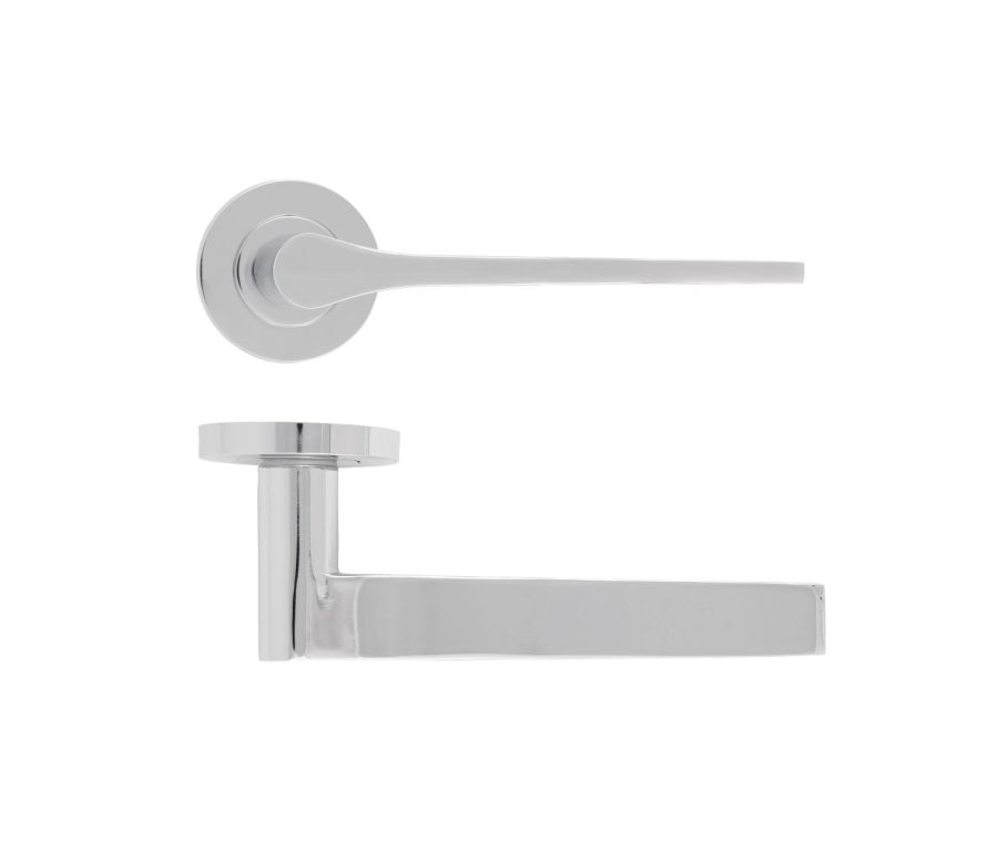 Polished Chrome Gio Lever on Round Rose | RM210CP