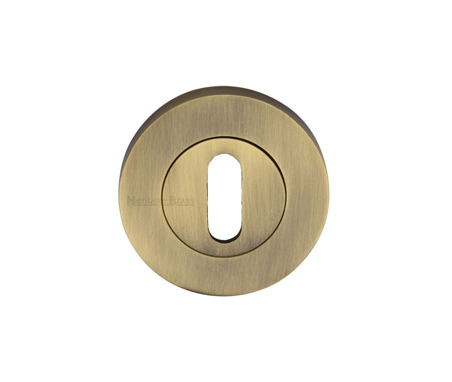 Antique Brass Standard Key Escutcheon Round - RS2000