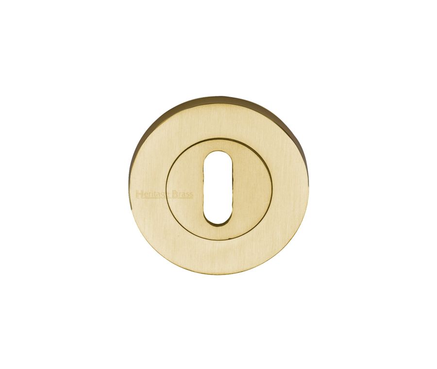 Satin Brass Standard Key Escutcheon Round - RS2000