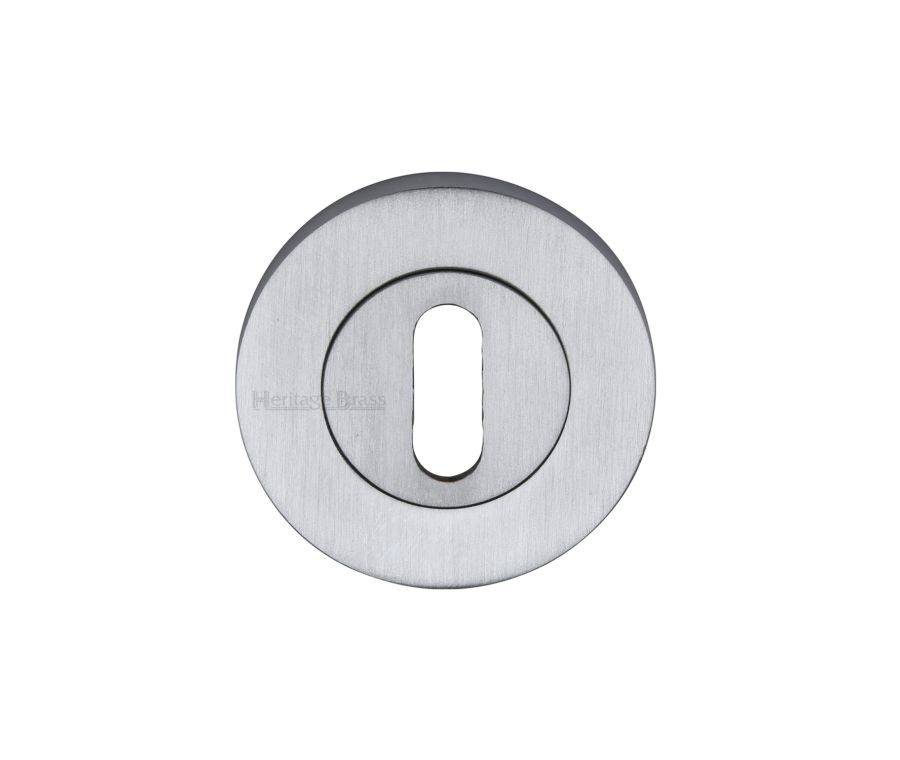 Satin Chrome Standard Key Escutcheon Round - RS2000