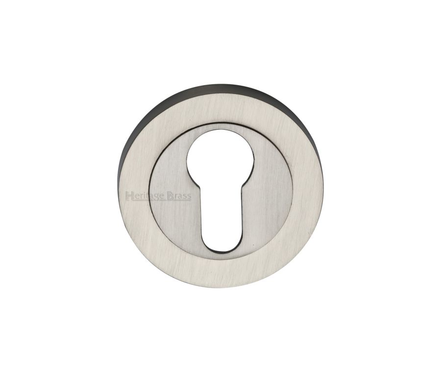 Satin Nickel Euro Profile Cylinder Escutcheon Round - RS2004