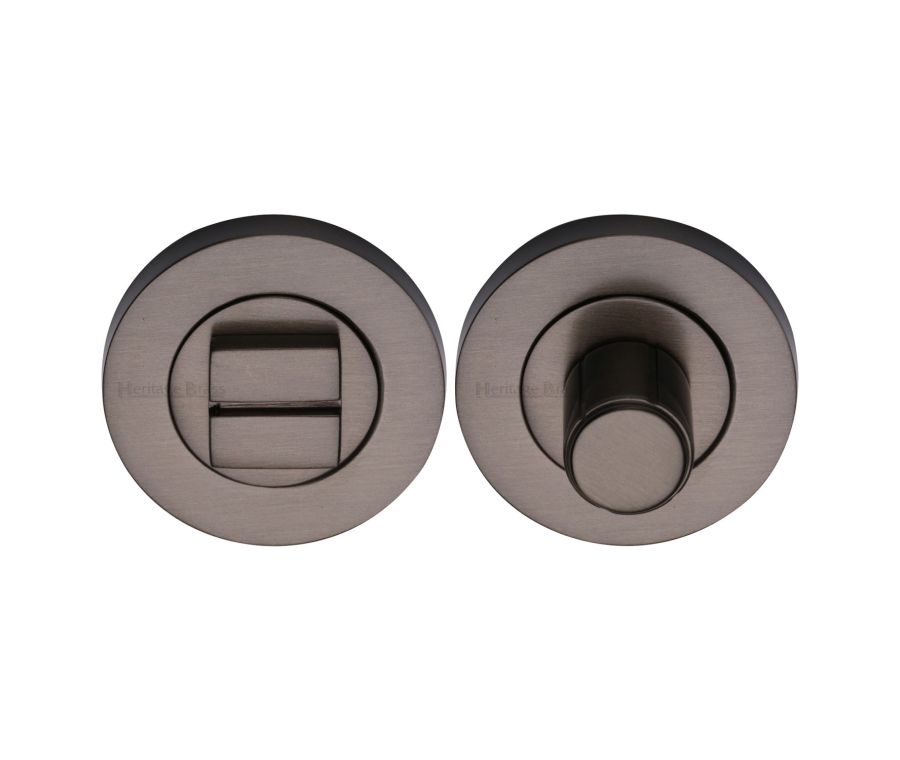 Matt Bronze Round Bathroom Turn & Release - RS2030