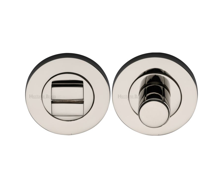 Polished Nickel Finish Round Bathroom Turn & Release - RS2030