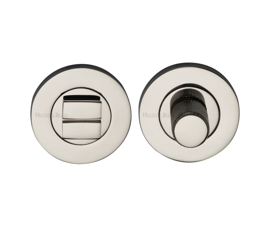 Polished Nickel Finish Round Knurled Bathroom Turn & Release
