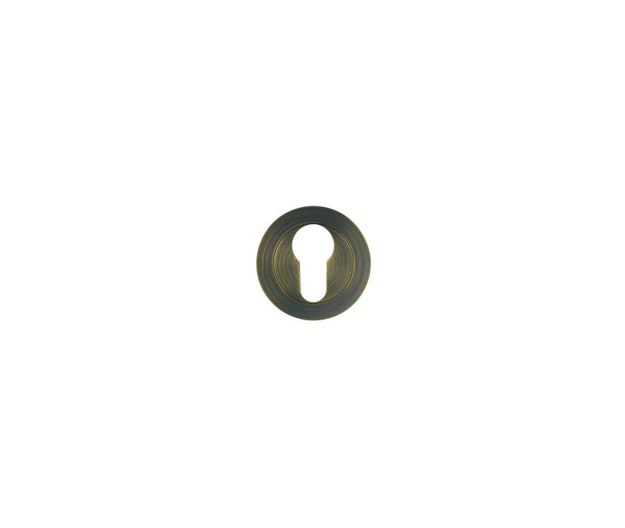 Rosso Tecnica Antique Brass Euro Escutcheon | RT001AB