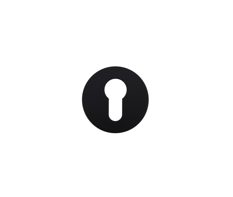 Matt Black Rosso Slim Euro Escutcheon | RT001-SLIM-PCB