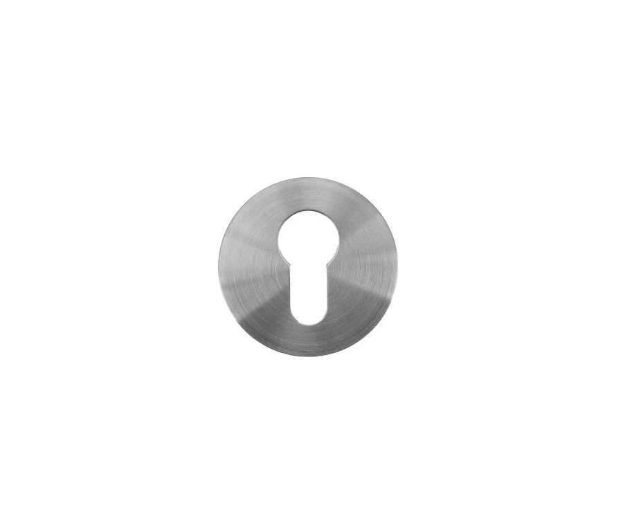 Satin Stainless Steel Rosso Slim Euro Escutcheon | RT001-SLIM-SSS