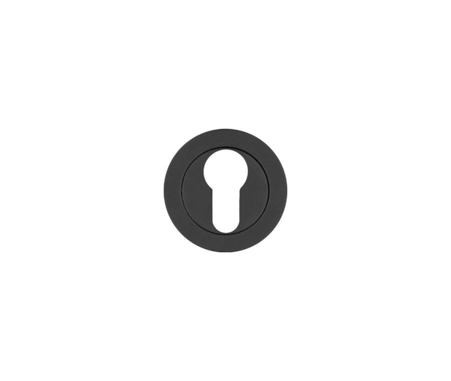 Rosso Tecnica Matt Black Euro Escutcheon | RT001PCB