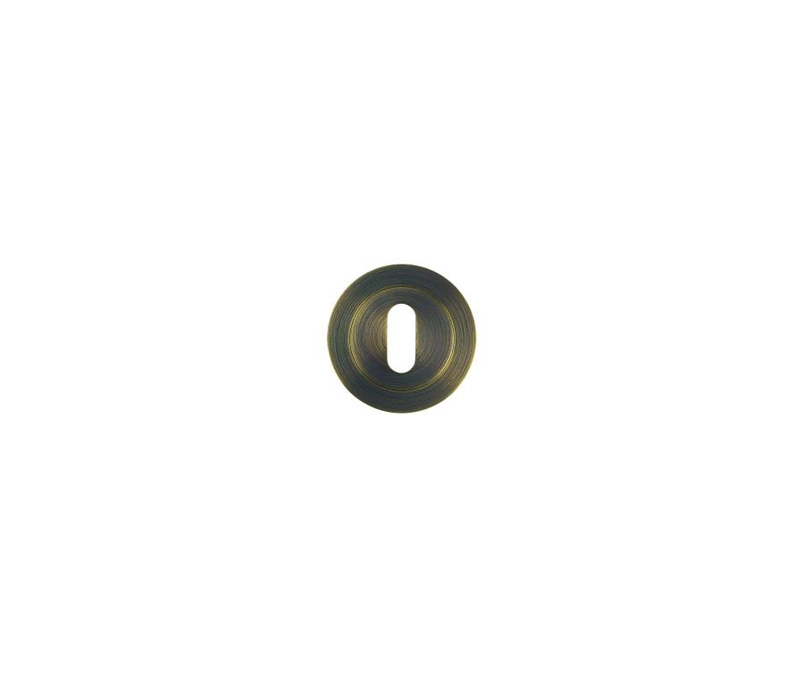 Rosso Tecnica Antique Brass Standard Keyhole Escutcheon | RT002AB