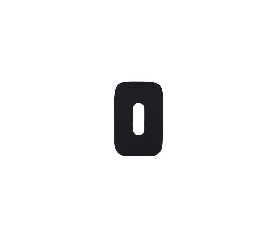 Powder Coat Black Rosso Mini Squircle Standard Key Escutcheon - 50x32mm