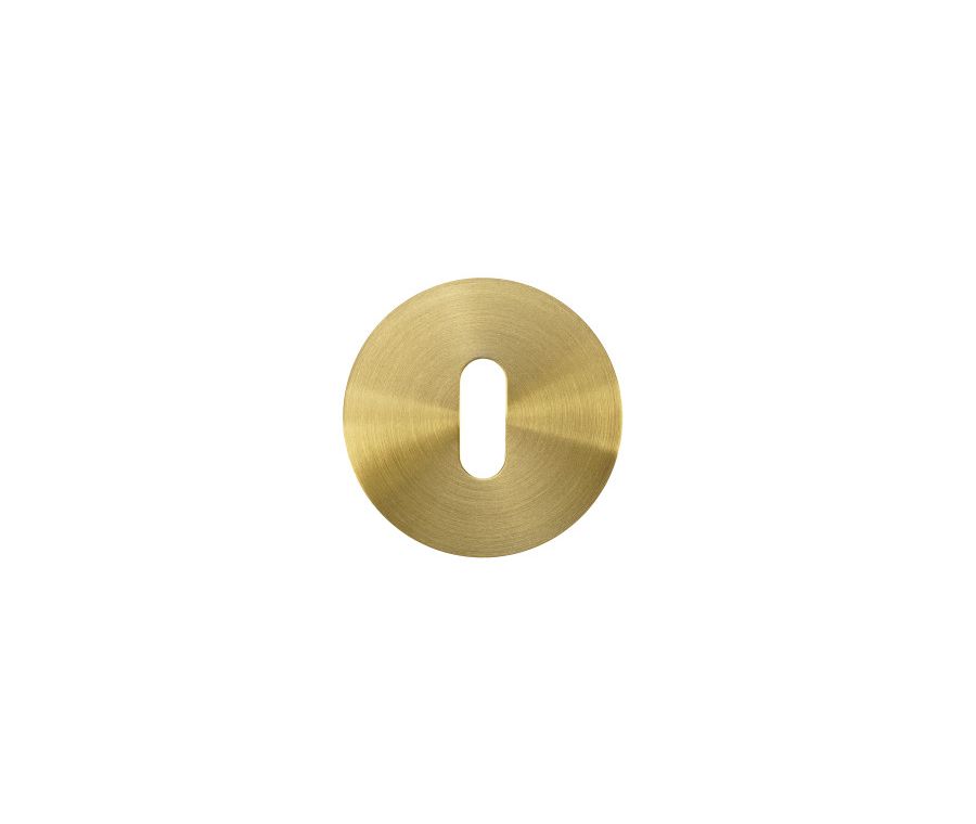 Satin Brass PVD Rosso Slim Standard Key Escutcheon | RT002-SLIM-SBPVD