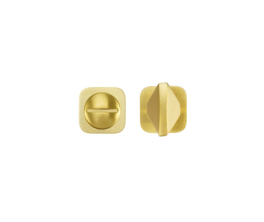 PVD Satin Brass Rosso Mini Squircle Turn & Release 