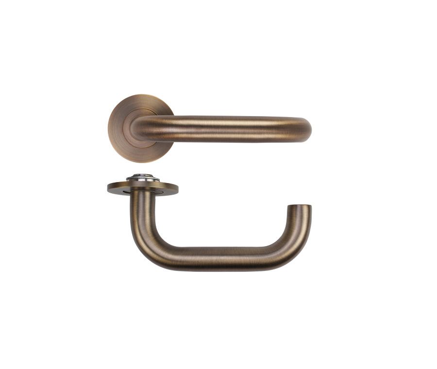 Antique Brass Maggiore Lever on 4mm Round Slim Rose | RT030-SLIM-AB