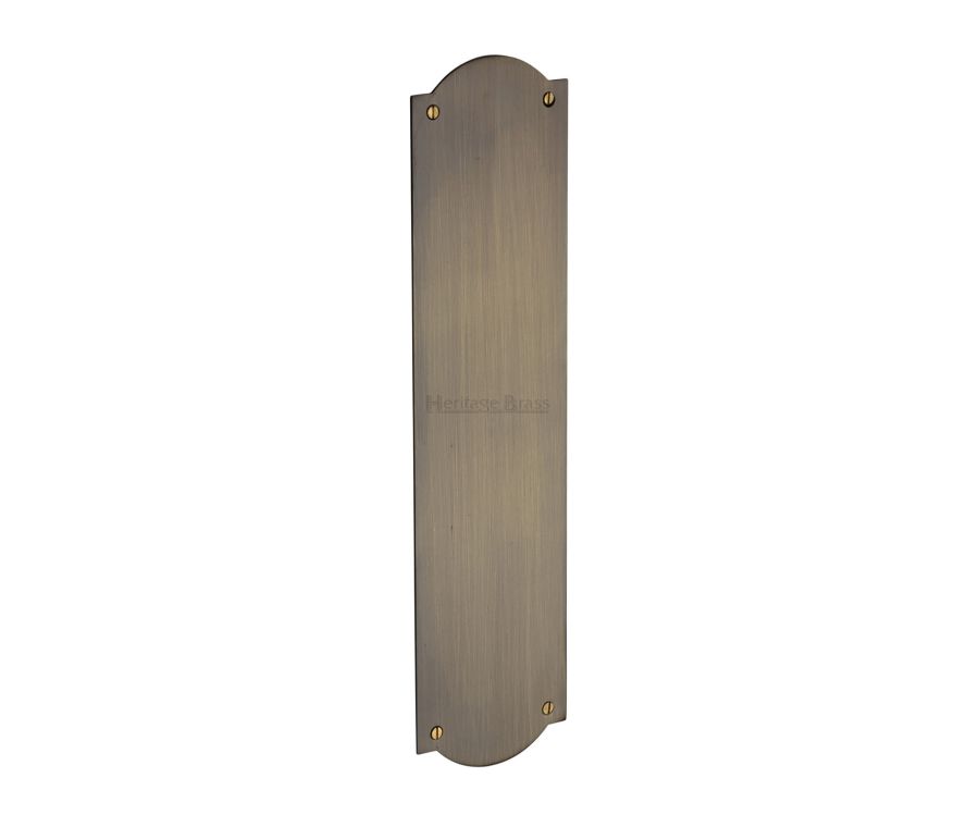 Heritage Brass Antique Brass Shaped Fingerplate 305mm