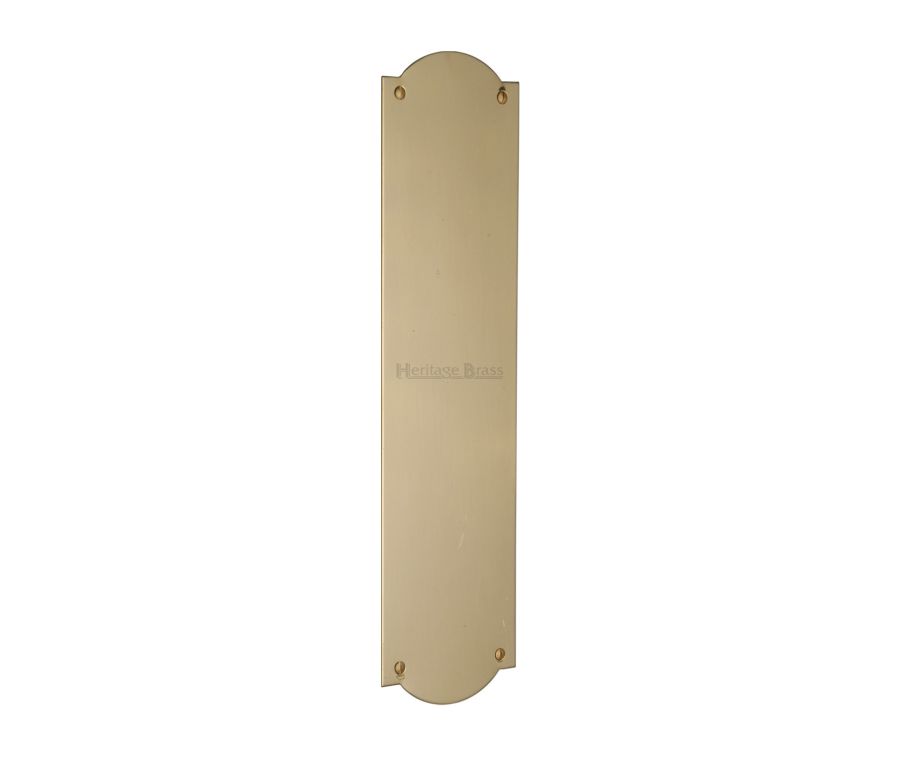 Heritage Brass Polished Brass Shaped Fingerplate 305mm