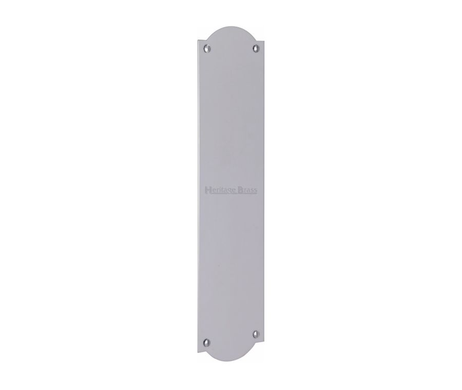 Heritage Brass Polished Chrome Shaped Fingerplate 305mm