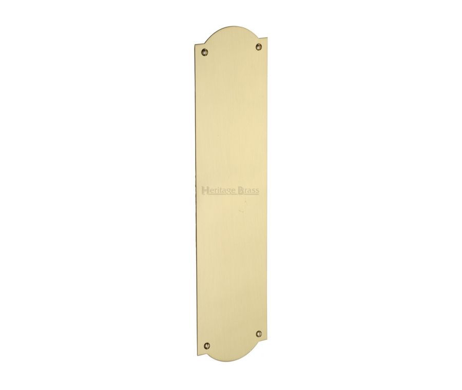 Heritage Brass Satin Brass Shaped Fingerplate 305mm