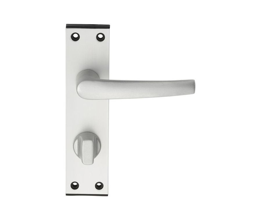 Eurospec Aluminium MIAL Lever On Bathroom Backplate | SAA60WC