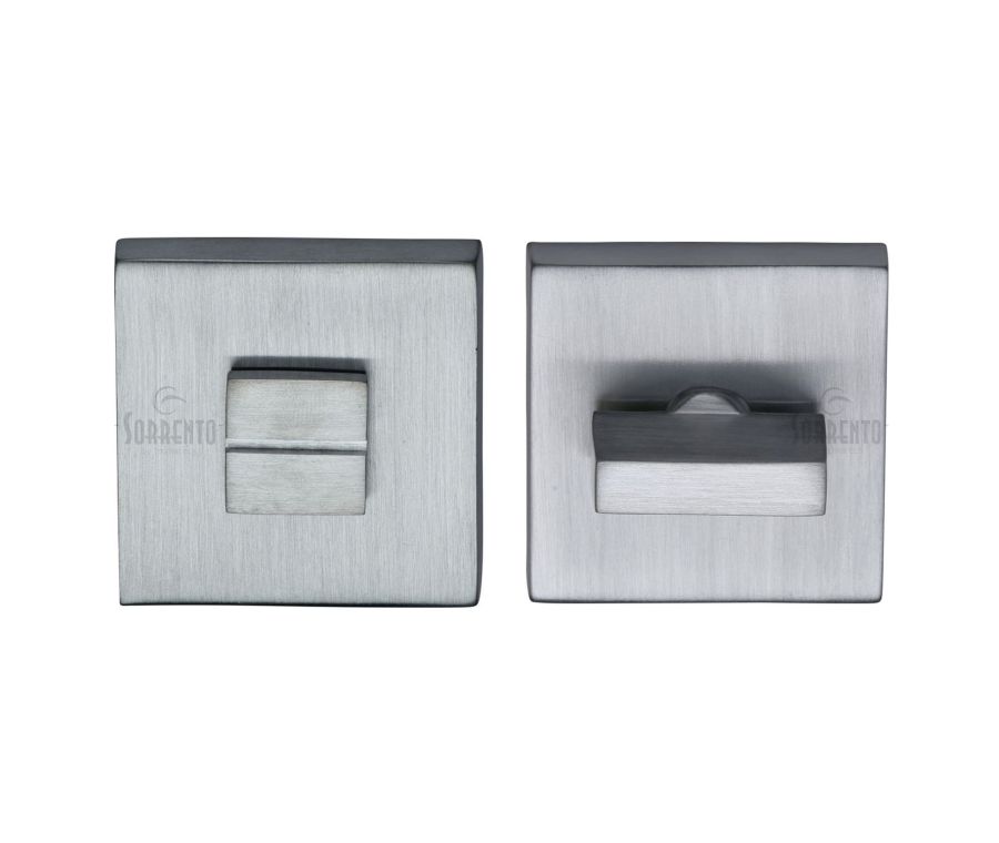 Satin Chrome Square Bathroom Turn & Release - SC-SQ4035