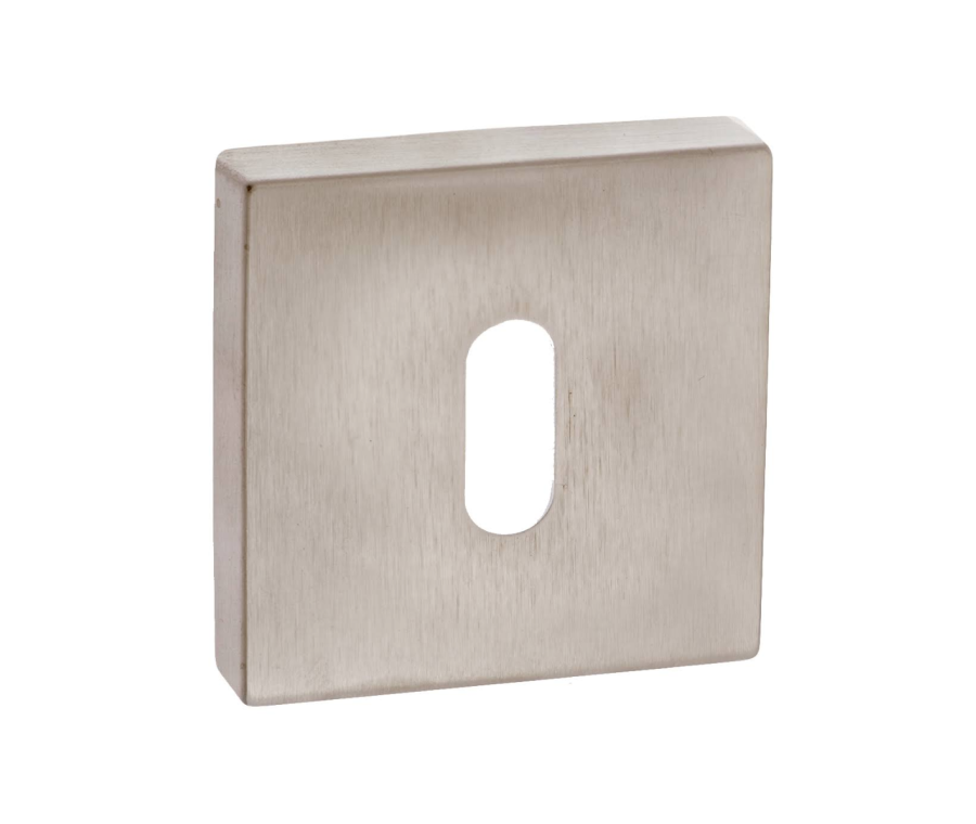 Forme FMSKSN Satin Nickel Square Minimal Key Escutcheon