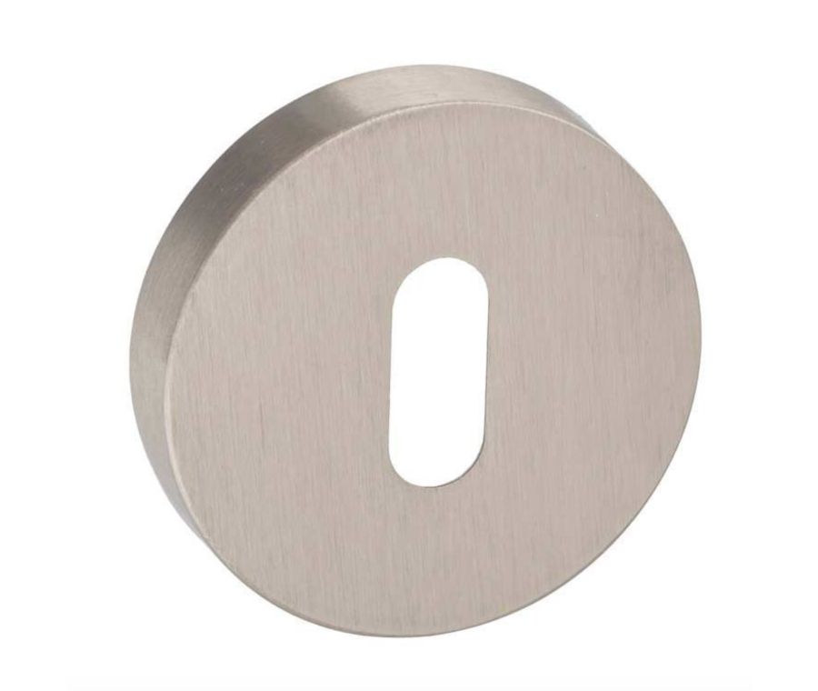 Forme FMRKSN Satin Nickel Round Minimal Key Escutcheon