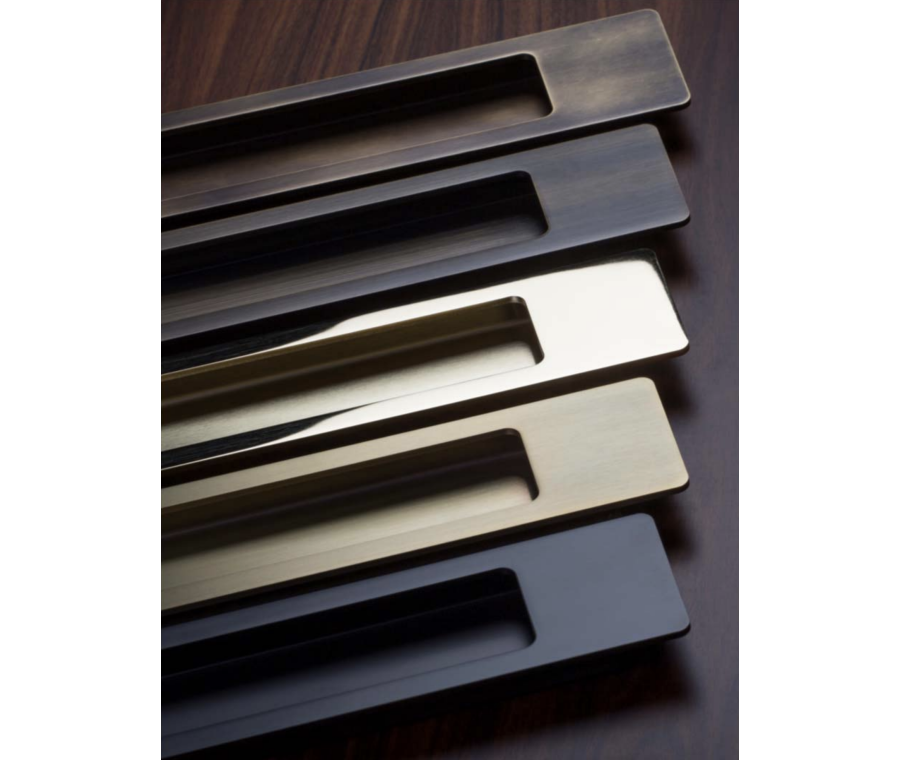 Old Bronze 300mm Long Flush Pocket Door Pull Handle Set | PH7300OBZ